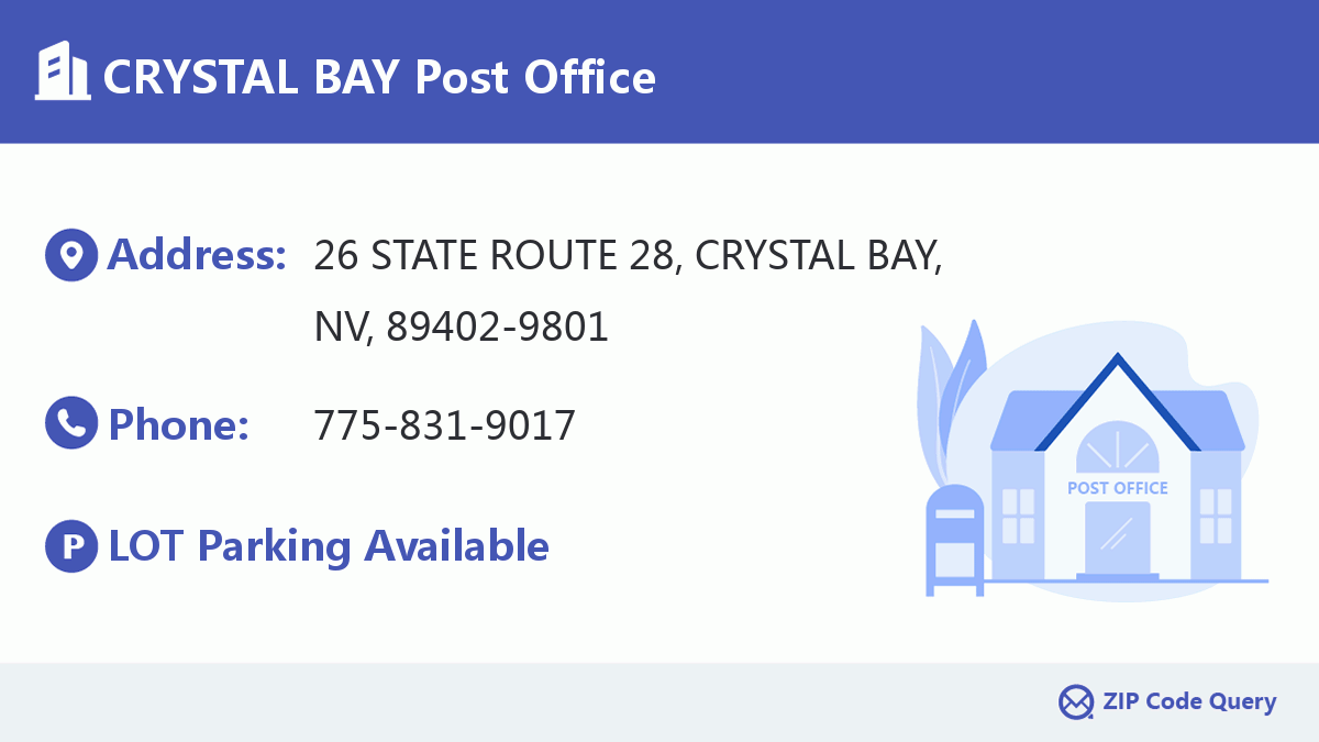 Post Office:CRYSTAL BAY