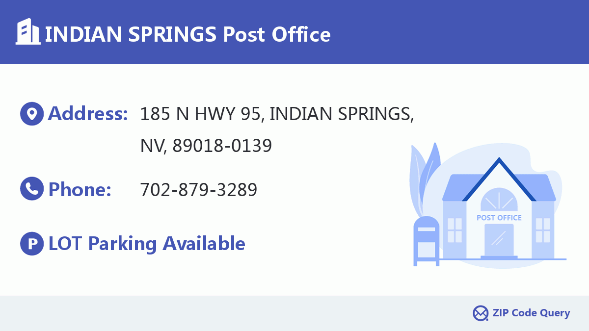 Post Office:INDIAN SPRINGS