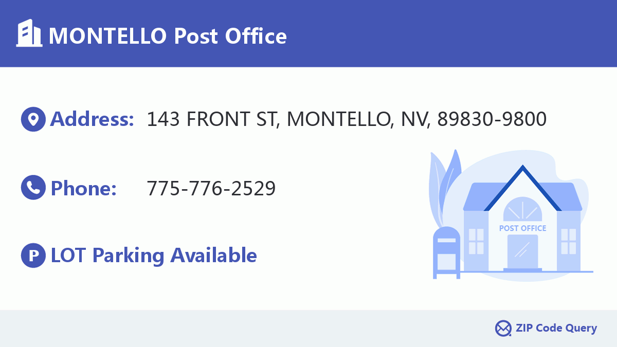 Post Office:MONTELLO