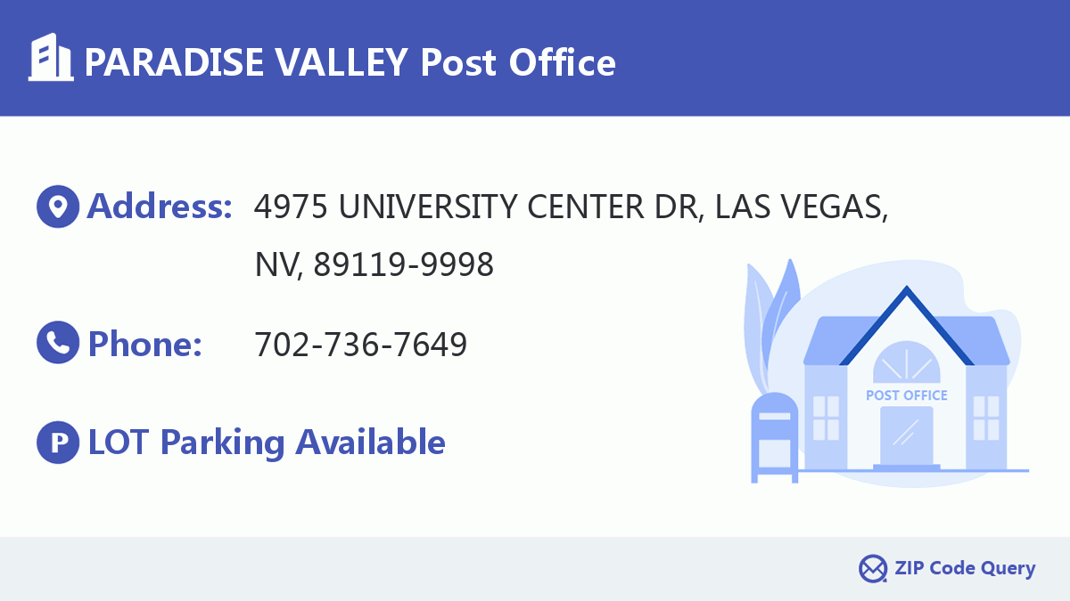 Post Office:PARADISE VALLEY