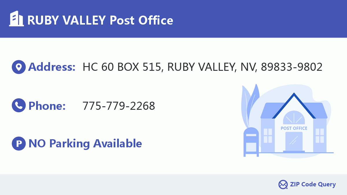 Post Office:RUBY VALLEY