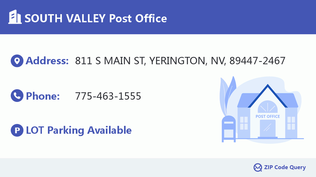 Post Office:SOUTH VALLEY
